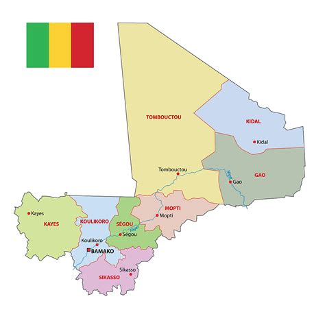 Mali: Regions, Major Cities & Localities .